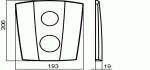 NOVASERVIS - Kryt podomítkového boxu s přepínačem TRAPEZ chrom KRYT0050RF,0