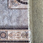 DumDekorace Šedý vintage koberec s jemným vzorem Šířka: 60 cm | Délka: 100 cm