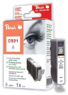 Peach kompatibilní cartridge Canon CLI-521GY, Grey, 10 ml (PI100-86)