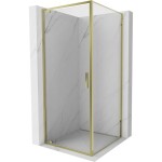 MEXEN/S - Exo sprchový kout dveře křídlové 85 x 85, transparent, zlato 8181-085-085-50-00