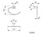 IDEAL STANDARD - IOM Square Držák na ručník, chrom E2202AA