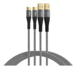 EFB USB-A - USB-C / Sada nabíjecích kabelů / 60 W / QC 3.0 / 2× 1 m / textilní opláštění (USB-AC-00006)