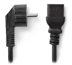 Nedis napájecí kabel IEC-320-C19 - Schuko úhlová 2m černá / Napájecí kabel / 230 V / 16 A (CEGL10300BK20)