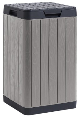 TOOMAX RIO GARDEN zahradní plastový koš 80 L - světle šedá a grafit