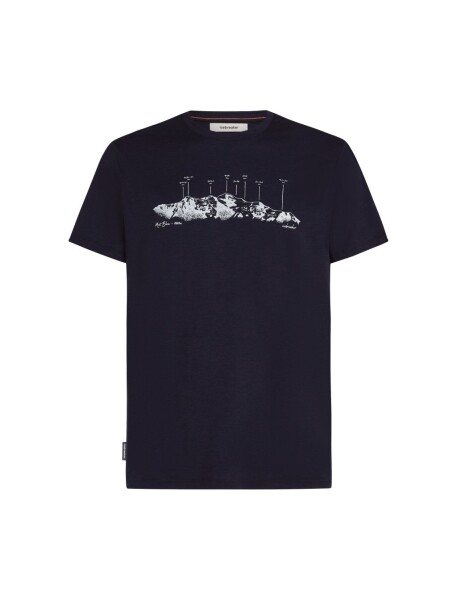 Pánské merino tričko s krátkým rukávem ICEBREAKER Mens 150 Tech Lite SS Tee Massif, Midnight Navy velikost: L