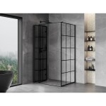 MEXEN/S - Mist-F sprchový kout skládací dveře levá 110 x 95, černá kratka, černá 8A6T-110-095-70-77-L