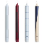 HAY Svíčky Pattern Candle set 4ks, blues and bordeaux