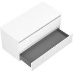 MEXEN/S - Rivel koupelnová skříňka pod umyvadlo 100 cm s deskou, 2 zásuvky, reliéf , bílá mat 91A20-10047-2-BFFC01