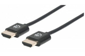 Manhattan ultratenký HDMI kabel s ethernetem / HDMI-HDMI / 2m / stíněný / černá (394376)
