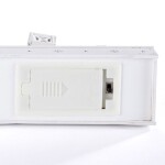 Dřevěná LED dekorace VESNICE bílá délka 30 cm