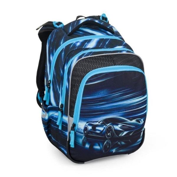 Bagmaster školní tříkomorový batoh BETA 25 B – auto