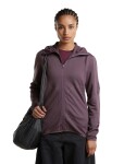 ICEBREAKER Wmns Merino 560 Realfleece Elemental II LS Zip Hood, Grey Plum (vzorek) velikost: S