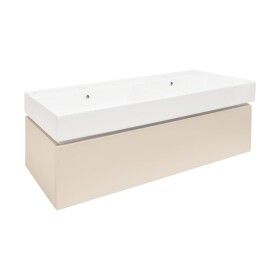 Koupelnová skříňka s umyvadlem SAT Feel 120x30x46 cm pískově béžová mat SATFEEL120BEU2 SATFEEL120BEU2