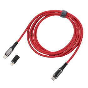 Troika vysokorychlostní nabíjecí kabel (2 m, 100 W, USB-C, červený)