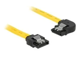 Delock žlutá / SATA kabel / 6 Gb/s / přímý - lomený konektor (82824)