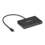 StarTech adaptér USB-C na 3xHDMI černá / Dual 4K 30Hz / Triple 1080p 60Hz / pouze Windows / Thunderbolt 3 (MSTCDP123HD)