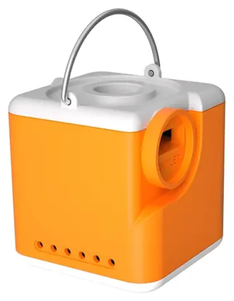 Flextail Nano Pump 5C1 oranžová / Přenosná vzduchová pumpa / tlak 4,5 kPa / průtok 200 l/min / LED svítilna (Nano pump 5C1-O)