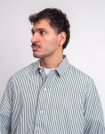 Service Works Poplin Stripe Waiter Shirt FOREST S