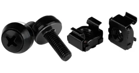 StarTech Montážní sada šroubů M5 a klecových matic černá / Montážní sada / M5 / 100 ks (CABSCREWM52B)