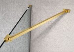 Erga Paris, rohová vzpěra pro sprchové zástěny o tloušťce skla 6/8/10 mm, délka 60cm, zlatá lesklá, ERG-V02-PARIS-BAR60-GD