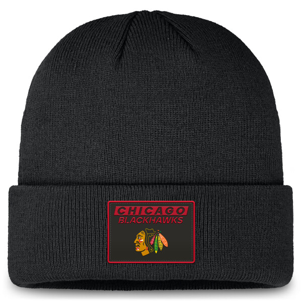 Fanatics Pánská zimní čepice Chicago Blackhawks NHL Authentic Pro Rink Prime Cuffed Beanie