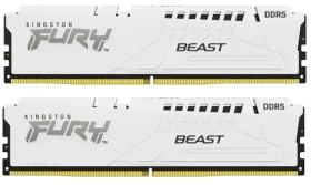 Kingston Fury Beast White 64GB (2x32GB) DDR5 6000MHz EXPO / CL36 / DIMM / On-Die ECC / EXPO / XMP / 1.35V (KF560C36BWEK2-64)