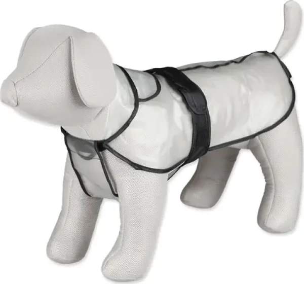 TRIXIE Pláštěnka Tarbes S 38 cm průsvitná / PVC / Pro malé psy / Reflexní tlapka (G14-3002)