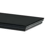 Polička nástěnná 120 cm, MDF, barva černá, baleno v ochranné fólii