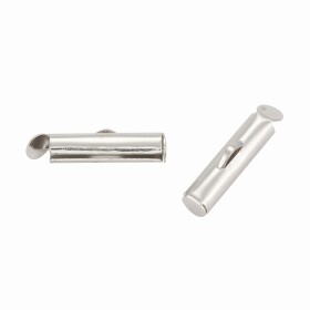 Železné zakončovací trubičky - 13 x 5,5 mm - platinové - 1 ks