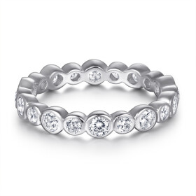 LUNICA Stříbrný prstýnek KLID Velikost prstenu: 8 (EU: 57-58) 0615_8