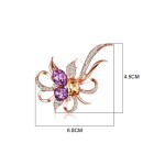 Exkluzivní brož Swarovski Elements Manfredonia - květina, Barevná/více barev