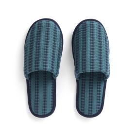 HAY Domácí pantofle Waffle Petrol Blue – Uni, modrá barva, textil