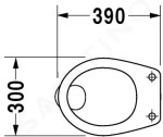 DURAVIT - Duraplus Stojící klozet Bambi, 300x390 mm, WonderGliss, bílá 01060900001