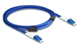 Delock LC-LC Singlemode OS2 modrá / Optický kabel / S kovovým opancéřováním / 3 m / LSZH (87921)