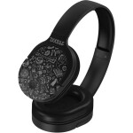 CONNECT IT Doodle Wireless černá / Bezdrátová Bluetooth sluchátka / odnímatelný mikrofon / 40 mm měniče / provoz až 20 h (CHP-0800-DD)