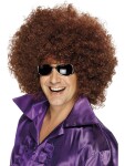 Smiffys.com Paruka afro mega hnědá