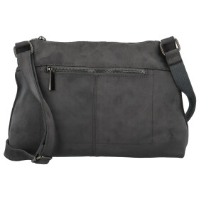 Trendy dámská koženková crossbody kabelka Kosta, tmavě šedá