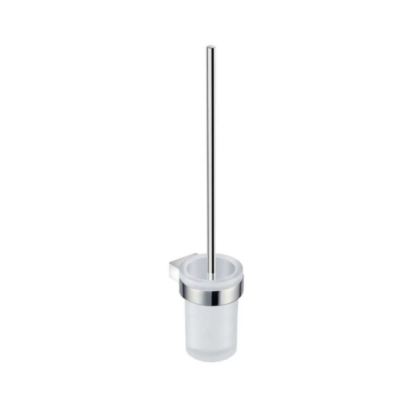 JIKA - Pure WC štětka nástěnná s držákem, chrom/matné sklo H3843B10040001