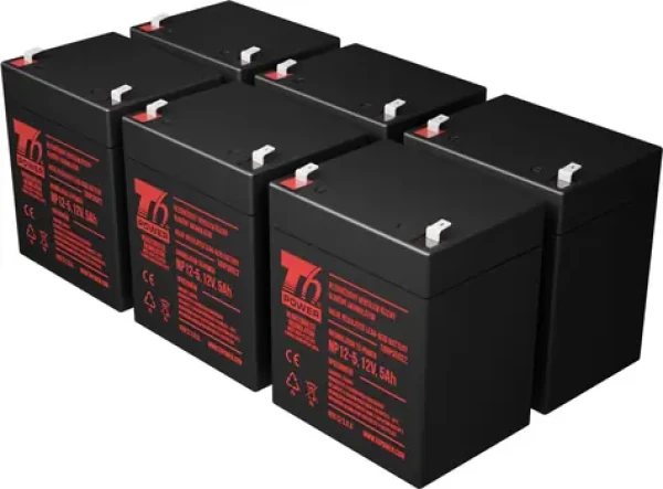 T6 Power RBC141 / Baterie pro UPS / Kit 6x 12V 5Ah / Náhrada za APC RBC141 (T6APC0027)