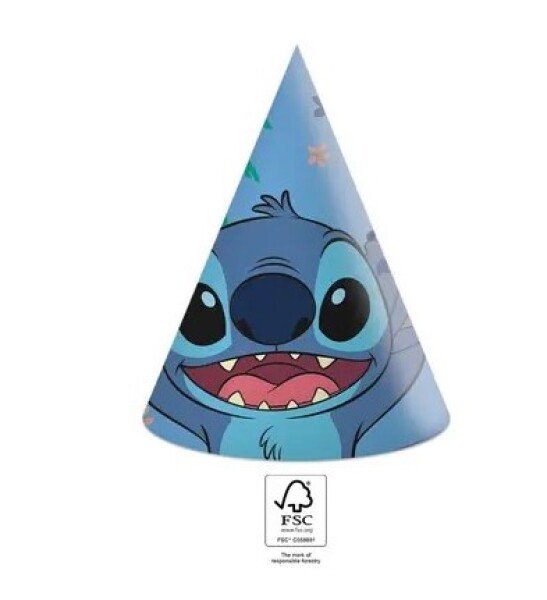 Stitch čepičky papírové 6 ks Stitch čepičky papírové 6 ks