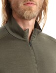 Pánské merino tričko s dlouhým rukávem ICEBREAKER Mens 260 Tech LS Half Zip, Loden velikost: L