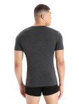 Pánské merino tričko s krátkým rukávem ICEBREAKER Mens Anatomica SS Crewe, Jet Heather velikost: L