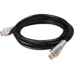 Club3D HDMI kabel Zástrčka HDMI-A, Zástrčka HDMI-A 3.00 m černá CAC-1310 opletený HDMI kabel