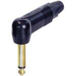 Neutrik NP2RX-B jack konektor 6.35 mm zástrčka, zahnutá Pólů: 2 mono černá 1 ks