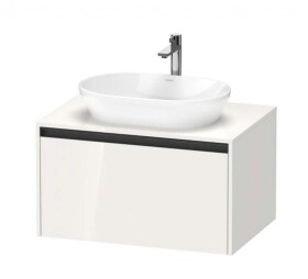 DURAVIT - Ketho.2 Umyvadlová skříňka s výřezem 46x80x55 cm, 1 zásuvka, lesklá bílá K24885022220000