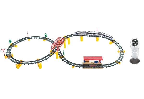 Vlak RC na dálkové ovládání s dráhou set 146x64 cm