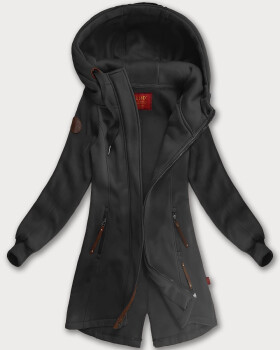 Dlouhá dámská mikina s kapucí (AMG-675/2) grafit - Goodlooking XXL