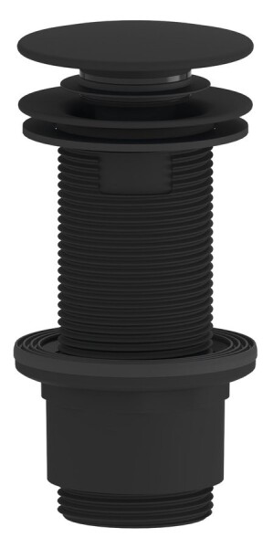 SAPHO - Umyvadlová výpust 5/4“, click-clack, velká zátka, 10-80, ABS/černá mat CV1132B