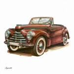 Nástěnný poznámkový kalendář 2026 NOTIQUE - Classic Cars – Václav Zapadlík, 30 x 30 cm