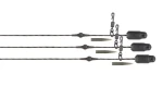 FOX Heli-Clip Rigs Edges Naturals Copper Core / Kaprový návazec / 50 lb / 75 cm / 3 ks (CRT004)